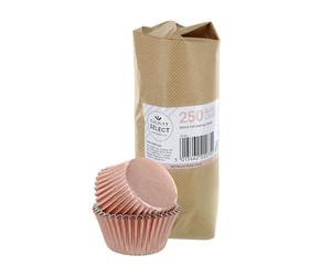 Culpitt Select Rose Gold Baking Cases, Premium Foil Baking Cups, 50mm Cupcake Cases - Extra Large Pack of 250