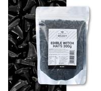 Culpitt Select Sprinkles | Edible Sugar Hat Shapes, Black Cake Decorations For Halloween, Graduation, and Celebration Cakes | 300g