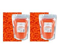 Culpitt Select Sprinkles | Orange Sugar Strands, Cake Sprinkle Decorations For Cakes, Cupcakes, Cookies, Ice Cream, and Desserts | 500g (Pack of 2)