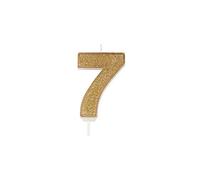 CULPITT Sparkle Number Candles For Cake & Cupcakes, Single Numbers From 0-9, Say Happy Birthday with These Candle Sparklers, Celebrate Birthdays & Anniversaries with Flair - Gold 7