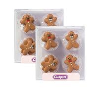 Culpitt Sugar Cake Decorations Gingerbread Man (Pack of 2, Total 24 Decorations)