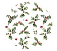Culpitt Vintage Holly Masonite Board, Christmas Cake Board for Heavy Cakes - 10 inch,
