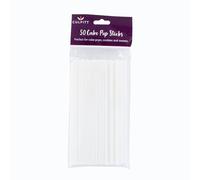 Culpitt White Round Plastic Cake Pop Sticks, Lollipop & Craft Use - Pack of 50