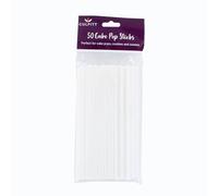 Culpitt White Round Plastic Cake Pop Sticks, Lollipop Sticks, Craft Sticks - Pack Of 50