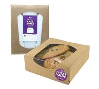 Culpitt Window Treat Box, Kraft Bown Small Bakery Boxes For Cookies, Pastries, Cakes, Sandwiches, Takeaways | 4.6" x 4.6" x 1.5" | Pack of 10 Gift Boxes