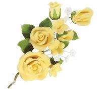 Culpitt Yellow Rose Flower Spray Cake Topper, 145mm