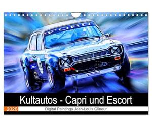 Cult cars - Capri and Escort UK-Version (Wall Calendar 2026 DIN A4 Landscape), CALVENDO 12 Month Wall Calendar