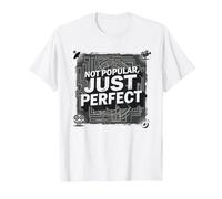 Cult Classic: Not Popular, Just Perfect Movie Lover Art T-Shirt, Men, White, XL