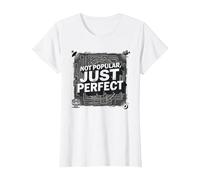 Cult Classic: Not Popular, Just Perfect Movie Lover Art T-Shirt, Women, White, 3XL