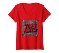 Cult Classic: Not Popular, Just Perfect Movie Lover Art V-Neck T-Shirt, Women, Red, M