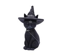 Nemesis Now Cult Cuties Purrah 30cm (Large), Resin, Black, Witch Cat Figurine, Scarily Adorable Bewitching Cat Figurine, Cast in the Finest Resin, Expertly Hand-Painted