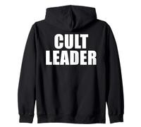 Cult Leader Aesthetic Ironic Dark Humor Pun Statement Design Zip Hoodie