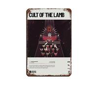 Cult of The Lamb (2022) Video Game Poster Retro Poster Metal Tin Sign Chic Art Retro Iron Painting Bar People Cave Cafe Family Garage Poster Wall Decoration 8x12inch(20x30cm)