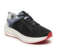 CULT SPORT Versa Pulse Running Shoes for Men, Arch Support, Improved Cushioning, Breathable Air Mesh, High Traction, Snug Fit, Superior Grip, Sports Shoes, Lace-Up Design, Black Feiry Red, 9 UK