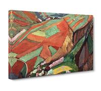 Cultivated Hills by Fujishima Takeji Painting Canvas Print | Gallery Wrapped 30mm Frame Wall Art | 30x20 inches | Ready to Hang | Contemporary Landscape Picture | Living Room Bedroom Lounge Office