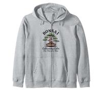 Cultivating Calm One Trim At A Time Bonsai Zip Hoodie