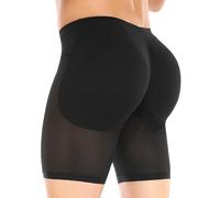 CuLtp Mens Boxers With Butt Pad Underwear, Perspective Mesh Mens Butt Enhancing Underwear, Black Lace Hip Padded Boxer Briefs Butt Lifter Shapewear