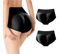 CuLtp Women Butt Lifter Padded Panties, Seamless Hip Enhancer Briefs Booty Shapewear, Fake Buttock Body Shaper Hip Enhancer-Black||M