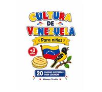 Cultura de Venezuela para niños: Libro para colorear con comida, símbolos y tradiciones venezolanas
