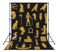 Cultural Egypt Pattern 5x7ft Photography Backdrop, Photo Background With Rod Pocket, Foldable Studio Backdrop For Birthday, Wedding, Party Decoration