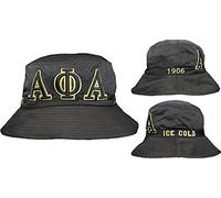 Cultural Exchange Alpha Phi Alpha Embroidered Bucket Hat - Black - Medium