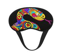 Cultural Patterns Colorful Art Abstract Snake Sleep Mask Soft Comfortable Eye Mask with Adjustable Strapblackout Eye Sleep Shade Cover for Women Girls Men Travel Yoga Nap Shift Work