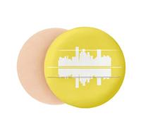 Cultural Symbol Reflection Urban Landscape Architecture Air Cushion Makeup Foundation Sponge Powder Puff
