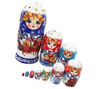 Cultural Theme Russian Matryoshka Nesting Dolls 10 Layer Snow Fairytale Stacking Doll Education Set for Early Learning Educational Toy