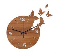 Cultural Touch of a Rustic Style 12 Inch Wooden Wall Clock Adds Character to Your Living Environment (A)