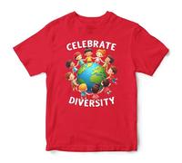 Culture Day Kids T Shirt Celebrate Diversity Design Idaho Teacher Support Equality Boys Girls Tee, 5-6 Years, Red