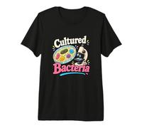 Cultured Bacteria Funny Biology Science Teacher Microscope Premium T-Shirt