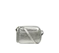 Cultured London 'ariella' Leather Cross Body Bag In Silver Silver One Size