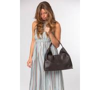 Cultured London 'aspen' Leather Tote Bag In Dark Brown Dark Brown