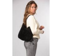 Cultured London 'bonnie' Leather Shoulder Bag In Black Black