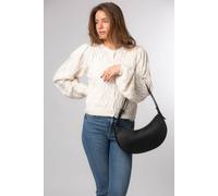 Cultured London 'consuelo' Leather Grab Bag In Black Black
