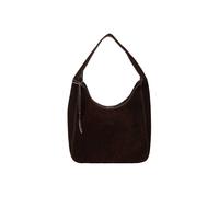 Cultured London 'eloise' Suede & Leather Handbag In Dark Brown Dark Brown