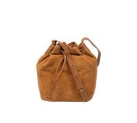 Cultured London 'emerson' Suede & Leather Shoulder Bag In Tan Tan