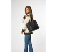 Cultured London 'gisella' Leather Tote Bag In Black Black