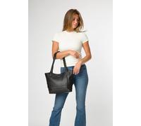 Cultured London 'lisette' Leather Tote Bag In Black Black
