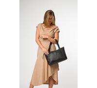 Cultured London 'marina' Leather Tote Bag In Black Black One Size