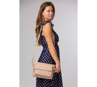 Cultured London 'orly' Leather Cross Body Bag In Natural Natural