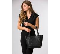 Cultured London Women's 'Cami' Leather Tote Bag in Black