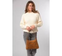 Cultured London Women's 'Camille' Suede Shoulder Bag in Tan Cultured London Tan One Size