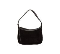 Cultured London Women's 'Ciara' Suede & Leather Grab Bag in Black
