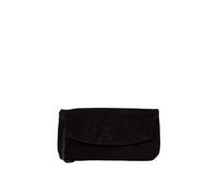 Cultured London Women's 'Perla' Suede Clutch Bag in Black