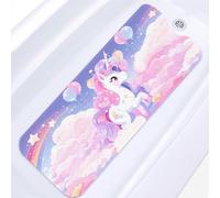 Culudea Cute Unicorn Rainbow Bathtub Shower Mat Pink Purple Clouds Non-Slip Tub Mat Extra Long Bath Floor Mats 40X16 Inch Machine Washable for Bathroom Tub Bath Mat for Toddler and Baby