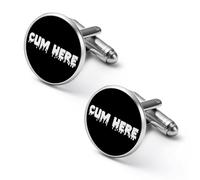 Cum Here Men's Alloy Cufflinks Classic Cuff Link Fashion Shirt Accessories for Business Party Wedding 1.7cm