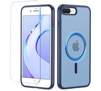 Cum2giff Magnetic for iPhone 8 Plus case, 7 Plus Case with Screen Protector [Compatible with MagSafe] Military Grade Drop Protection Shockproof Slim Thin Phone Cover for iPhone 8plus/7plus 5.5"-Blue