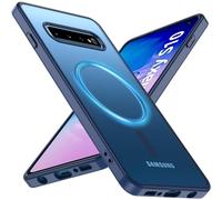 Cum2giff Magnetic for Samsung Galaxy S10 Phone Case, S10 4G-NOT 5G Compatible with Magsafe, Shockproof Military Grade Drop Protection, Translucent Matte Slim Rugged Cover Shockproof Case for S10, Blue