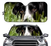 Cumagical Border Collie Car Front Window Sun Shade Animal Windshield Sun Visor Universal Fit for Most Cars,Block UV Sunlight Heat,Keep Your Vehicle Cool